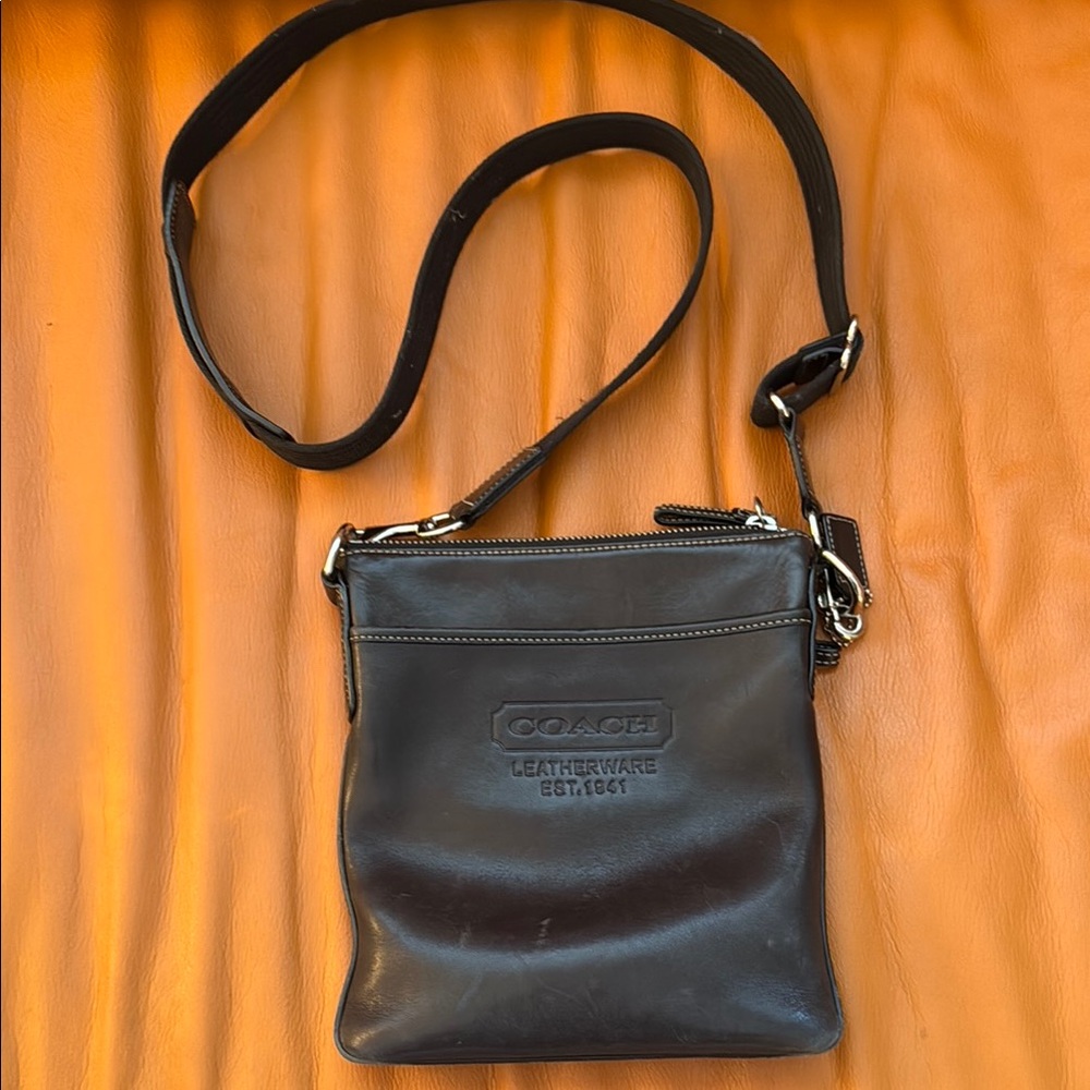 Coach Black Leather Crossbody Bag